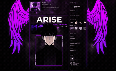 Arise Sung Jin Woo Purple Wings GIF