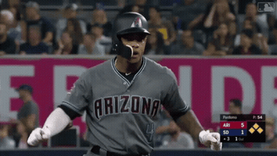 Arizona Baseball Player Celebrating Home Run GIF