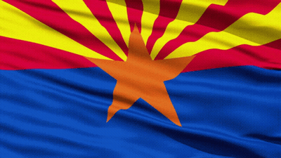 Arizona Flag With Red Yellow And Blue Star GIF