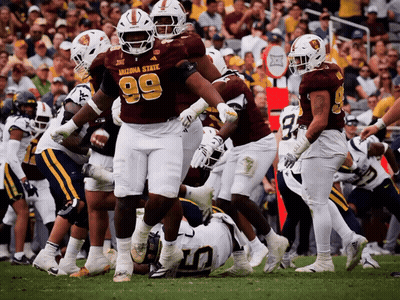Arizona State Football Players Celebrate Touchdown GIF