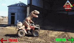 Ark T Rex Riding Kart GIF