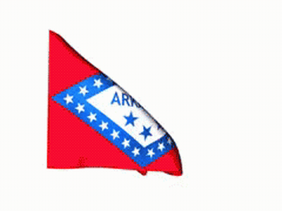 Arkansas Flag Waving In Wind GIF
