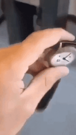 Arm Wearing Big Wrist Watch GIF