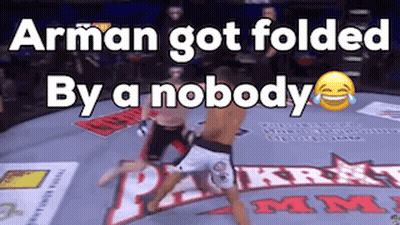 Arman Got Folded By A Nobody In A Wrestling Match GIF
