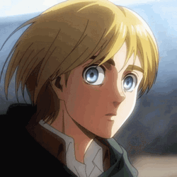 Armin Arlert Looking While Riding GIF