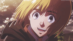 Armin Arlert Smiling While Horse Riding GIF
