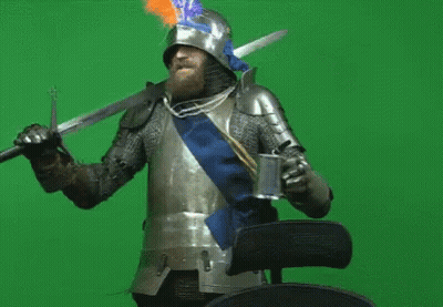 Armored Man Holding Sword Shield It's Me Toddy GIF