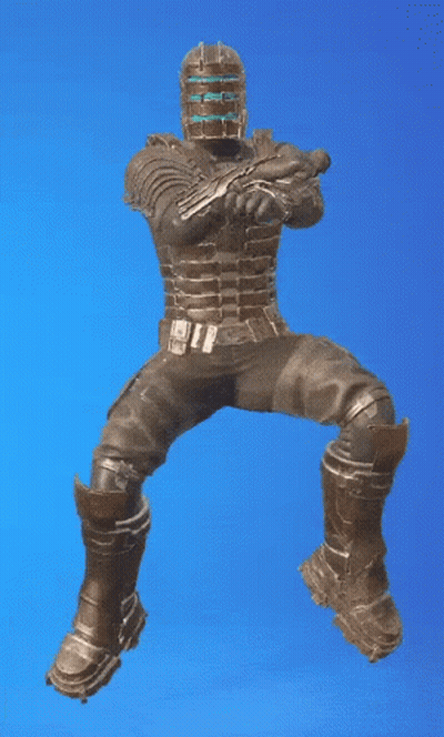 Armored Man Statue With Helmet GIF