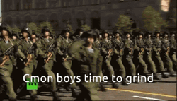 Army Soldiers March Grind Time GIF