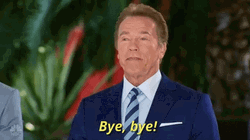 Arnold Schwarzenegger Bye Bye GIF