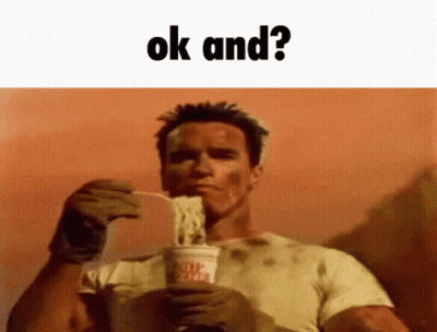 Arnold Schwarzenegger Eating Noodles GIF
