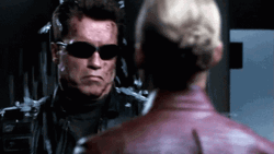 Arnold Schwarzenegger Fight With Terminator GIF
