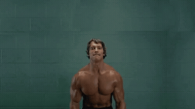 Arnold Schwarzenegger Holding Two Cats GIF