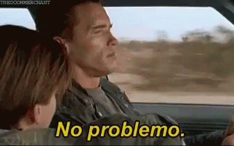 Arnold Schwarzenegger Is Driving A Car With A Woman And Says No Problemo GIF