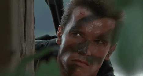 Arnold Schwarzenegger Is Lurking GIF