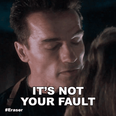 Arnold Schwarzenegger Kissing Woman Saying It's Not Your Fault GIF