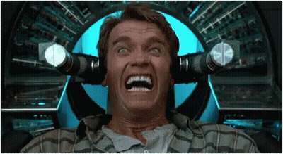 Arnold Schwarzenegger Screaming In Chair GIF