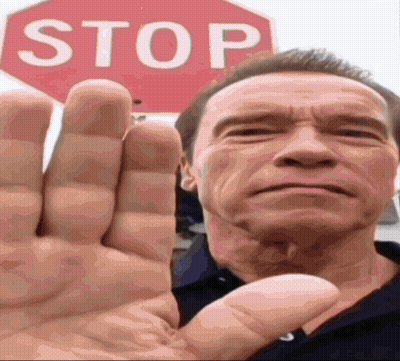 Arnold Schwarzenegger Showing Hand GIF
