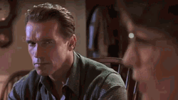 Arnold Schwarzenegger Suspicious Staring GIF