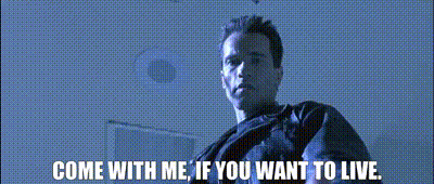 Arnold Schwarzenegger Terminator Come With Me If You Want To Live GIF