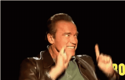 Arnold Schwarzenegger Thumbs Up Saying Tits GIF
