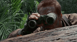 Arnold Schwarzenegger Using Binocular Predator GIF