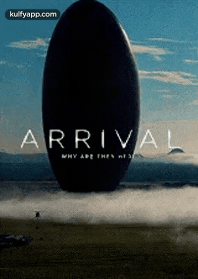 Arrival Movie Poster With Large Object In Field GIF