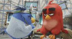 Arrogant Angry Birds Red Slapping  GIF
