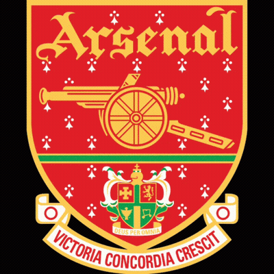 Arsenal Emblem With Cannon And Victoria Concordia Crescit GIF
