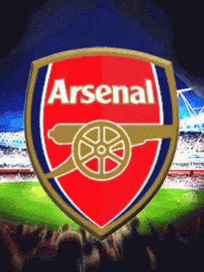 Arsenal Soccer Team Logo With Cannon GIF