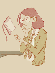 Art Girl Studying GIF