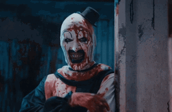 Art The Clown Blood Drenched Hi GIF