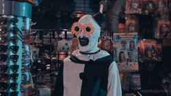 Art The Clown Wearing Sunflower Glasses GIF