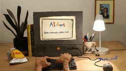 Artificial Intelligence AI Clay Mobile Animation GIF