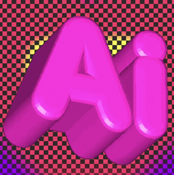 Artificial Intelligence Purple Word Text Art GIF