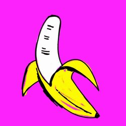 Artistic Banana Neon Pink