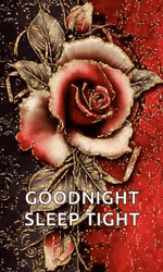 Artistic Glittering Rose Good Night Sleep Tight GIF