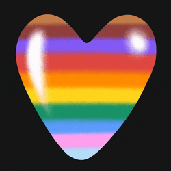 Artistic Heart Happy Pride Month GIF