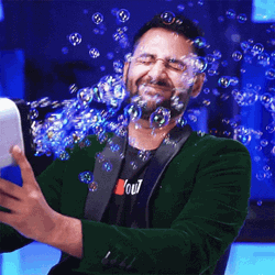 Arun Maini Bubbles On Face GIF