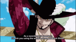 As A Sword Man Courtesy Mihawk GIF