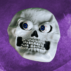 As If Skull Eye Roll GIF