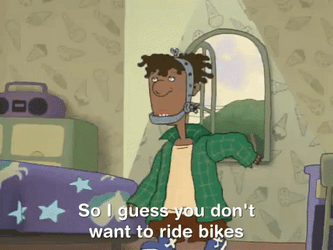 As Told By Ginger Riding Bike Animation GIF