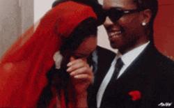 Asap Rocky And Rihanna Laughing GIF