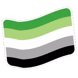 Asexual Flag With Three Hearts Sticker