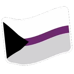 Asexual Flag With Two Hearts Sticker