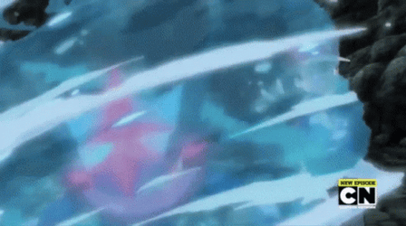 Ash Attacking Greninja GIF