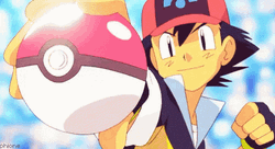 Ash Ketchum Showing Off His Pokeball GIF