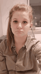 Ashamed Blonde Girl Head Down GIF