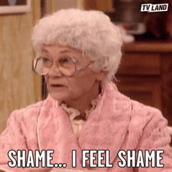 Ashamed Granny Is Shamed GIF