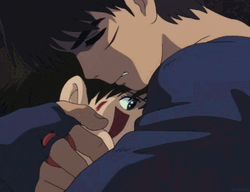 Ashitaka Hugging Princess Mononoke  GIF